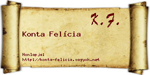 Konta Felícia névjegykártya
